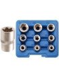 1/2" Hylsysarja E-Torx E10-E24 9-osainen