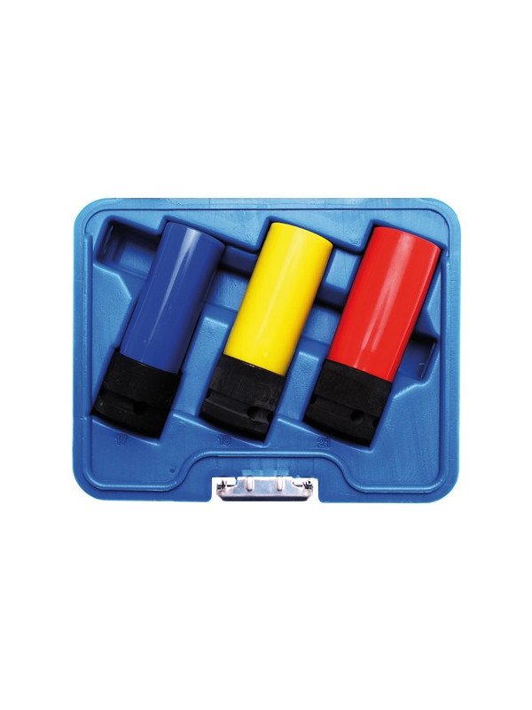 1/2 voimahylsy sarja suojattu, alumiinivanteille,  17, 19,  21 mm