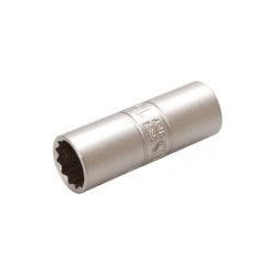 1/2" Spark Plug Socket with Rubber, 16 mm