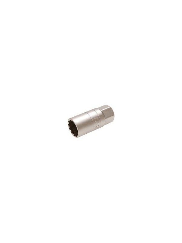 1/2" Spark Plug Socket with Rubber, 21 mm