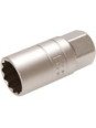 1/2" Spark Plug Socket with Rubber, 21 mm
