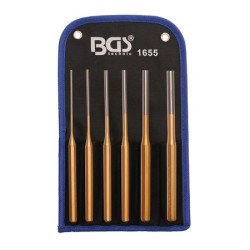 6-piece Parallel Pin Punch Set, 3 - 10 mm, 200 mm