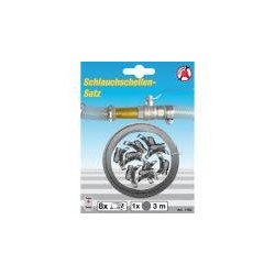 Klemmari sarja 3m nauhaa + 8 lukkoa ruostumaton