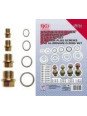 534-pcs. Oil Drain Plug Screws and Aluminum O-Ring Assortment
