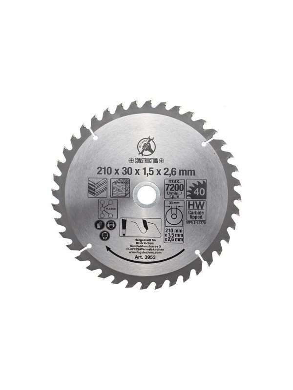 Pyörösahanterä 210mm