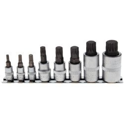 3/8 Hylsy sarja spline XZN 8-osainen