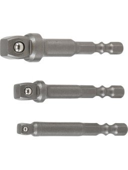 Hylsyadapteri sarja "pallo" 1/4"- 3/8" - 1/2"