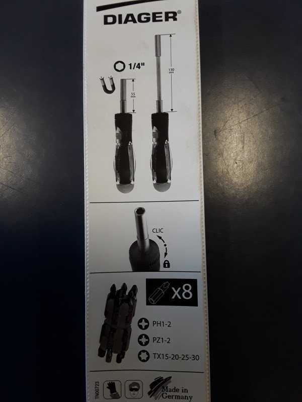 Teleskooppiruuvimeisseli  190mm-270mm