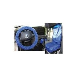 Universal Seat and Steering Wheel Cover Set, Polyester