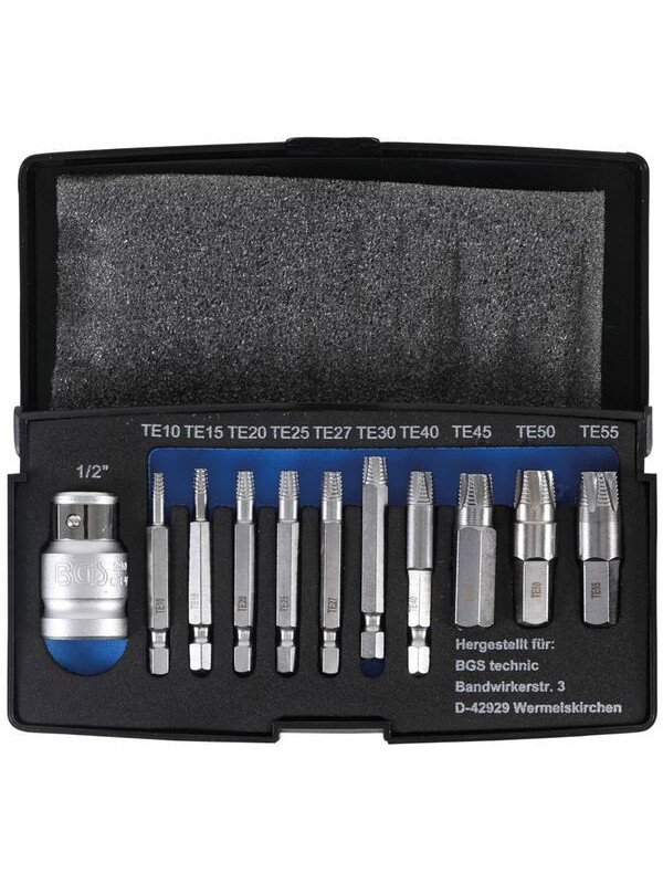 Vaurioituneen Torx ruuvin ulosvedinsarja 11.os BGS