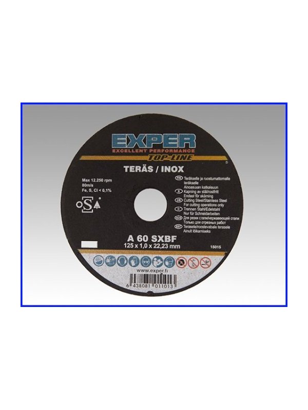 Katkaisulaikka   125 x 1,6 inox