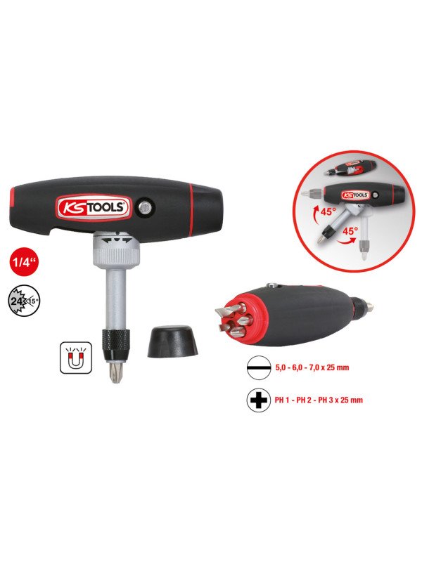 T-Ruuviväännin räikällä 1/4 bits-kärjille