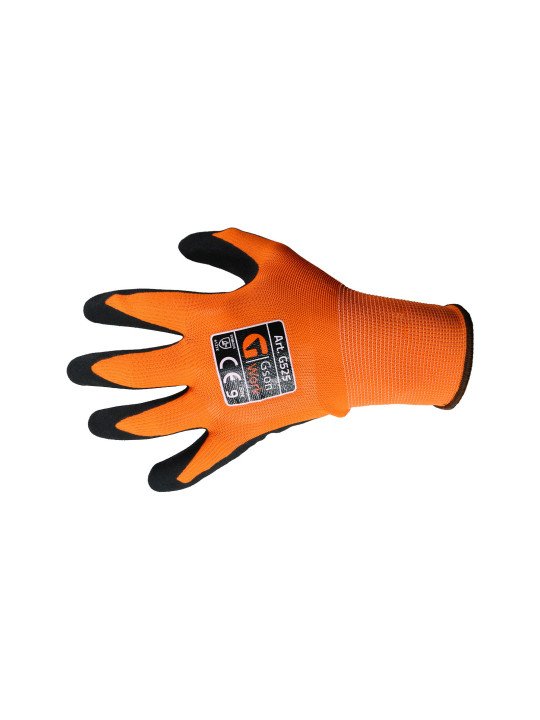 Polyesterikäsine, nitriilipinnoite sandy grip  Koko 11