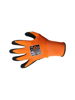 Polyesterikäsine, nitriilipinnoite sandy grip  Koko 9