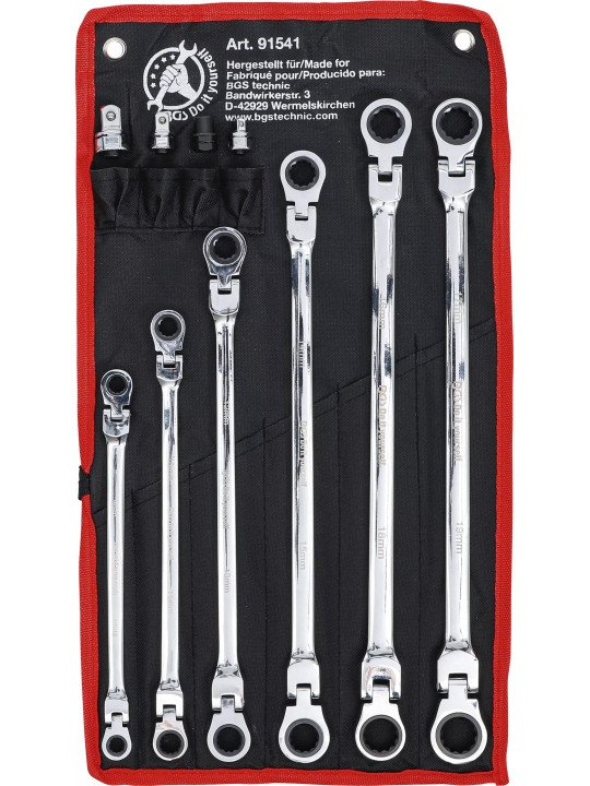 Kaksoisnivel räikkälenkkisarja 8-19mm 10-os BGS