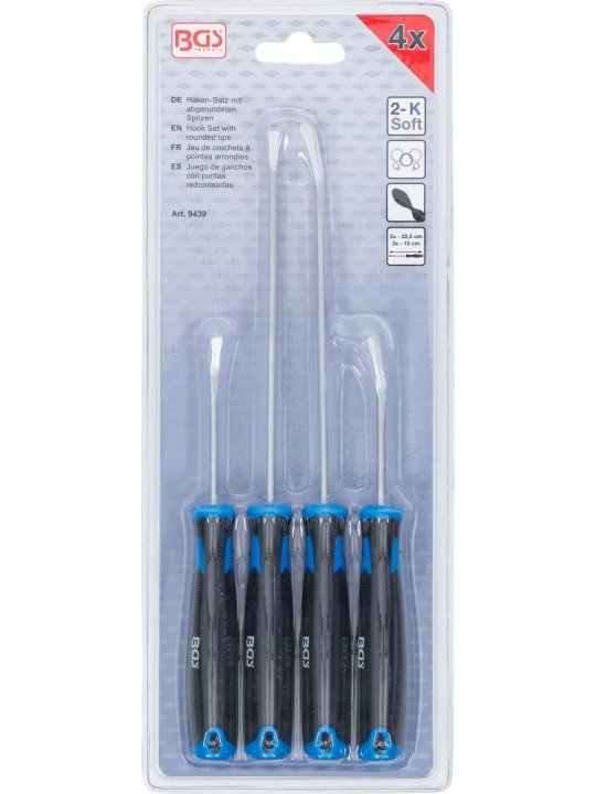 O-renkaiden lapiomalliset irrotuskoukut 4kpl BGS