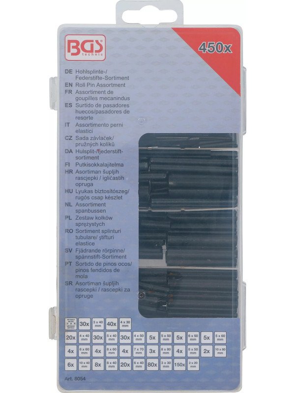 Putkisokkasarja 450 kpl 3-10mm