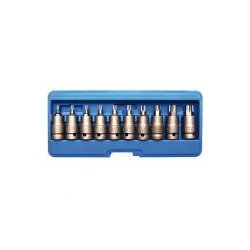 10-piece Impact T-Star Sockets, T20 - T70
