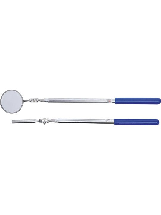 Tarkastuspeili/magneetti nivelellä  teleskoopilla 50mm BGS